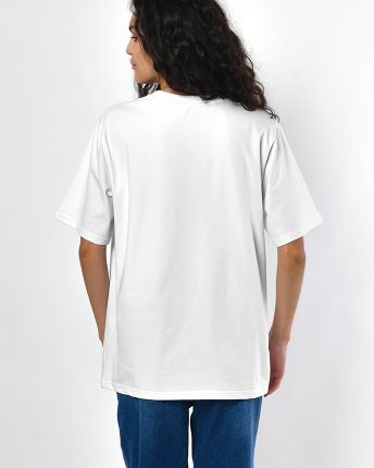 Жіноча біла футболка з принтом Babka 57979, Колір: Білий, Розмір: XS, зображення 2