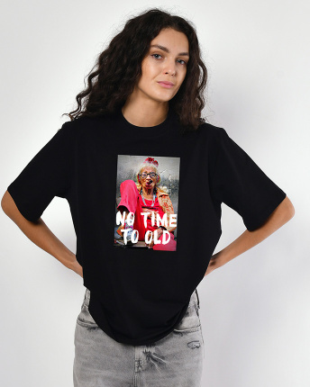 Женская футболкаCRC 26034-8 Babka 57980, Цвет: Черный, Размер: XS