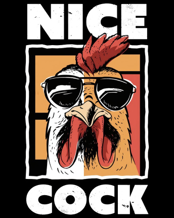 Футболка мужская с принтом  CRC 16019-8 Nice Cock 56353, Цвет: Черный, Размер: S, изображение 3