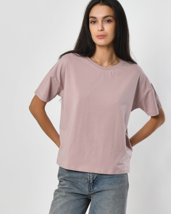 Футболка женская базовая oversize Standart CRC FS-216-21 57790, Цвет: Светло-розовый, Размер: XS, изображение 2