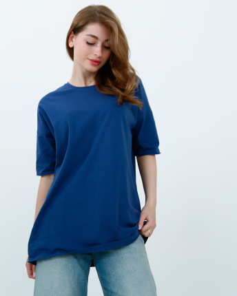 Женская длинная футболка Standart, джинс 57872, Цвет: Джинс, Размер: XS