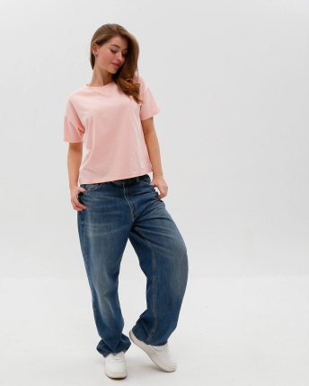 Футболка жіноча базова Standart CRC FS-216-27 57848, Колір: Персиковий, Розмір: XS