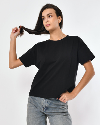 Футболка женская базовая Standart CRC FS-216-8 57849, Цвет: Черный, Размер: S, изображение 5