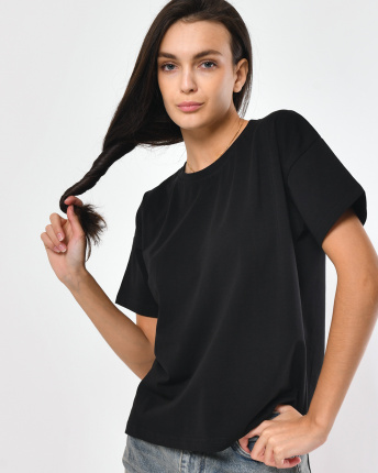 Футболка жіноча базова Standart CRC FS-216-8 57849, Колір: Чорний, Розмір: XS