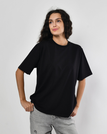 Футболка унисекс базовая oversize Premium CRC FP-133-8 57802, Цвет: Черный, Размер: XL, изображение 7