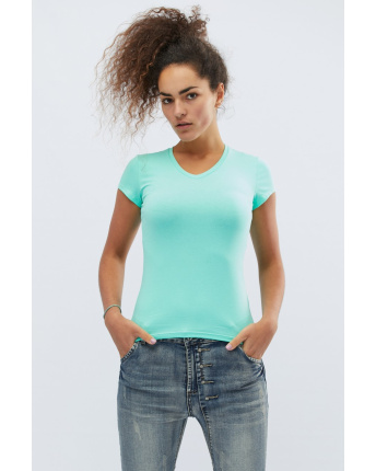 Футболка жіноча базова Standart CRC FS-214-7 57844, Колір: М'ята, Розмір: S