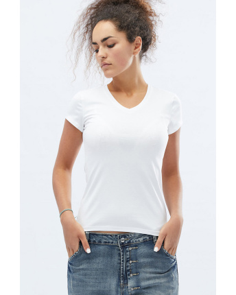 Футболка жіноча базова Standart CRC FS-214-3 57845, Колір: Білий, Розмір: XS