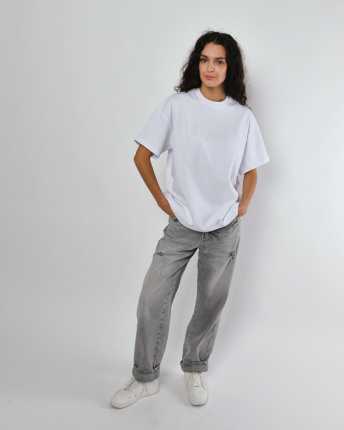 Футболка женская oversize Premium CRC FP-140-33 57817, Цвет: Белый, Размер: S, изображение 4