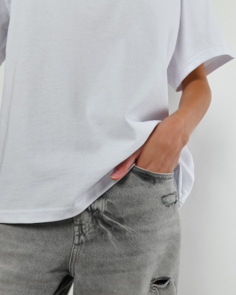 Футболка женская oversize Premium CRC FP-140-33 57817, Цвет: Белый, Размер: S, изображение 7