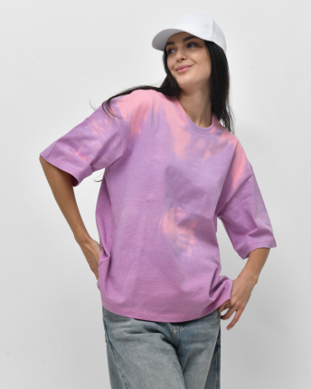 Футболка THERMOCHROMIC oversize жіноча, рожева 58023, Колір: Рожевий, Розмір: S