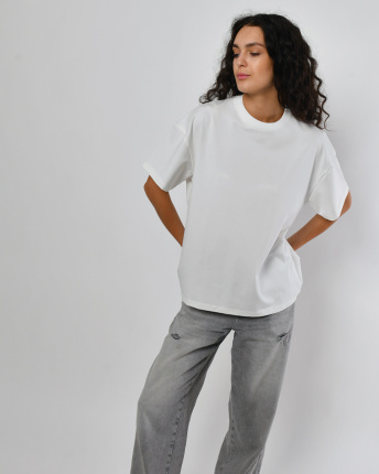 Футболка женская oversize Premium CRC FP-140-3 57816, Цвет: Молочний, Размер: XS, изображение 3