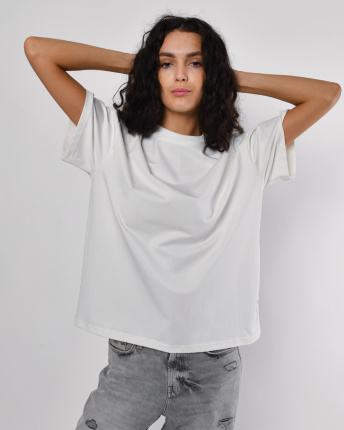 Футболка женская oversize Premium CRC FP-140-3 57816, Цвет: Молочний, Размер: XS, изображение 6