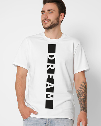 Футболка мужская с принтом  CRC 16040-3 Dream 57057, Цвет: Белый, Размер: S