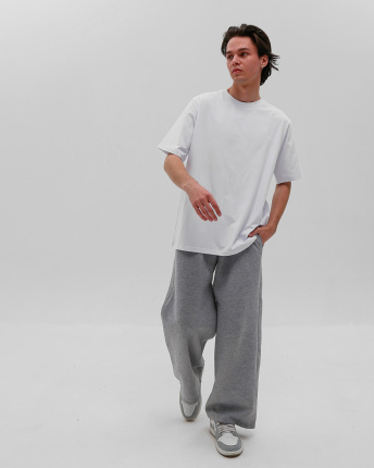 Футболка унисекс базовая oversize Premium CRC FP-133-3 57803, Цвет: Белый, Размер: XS