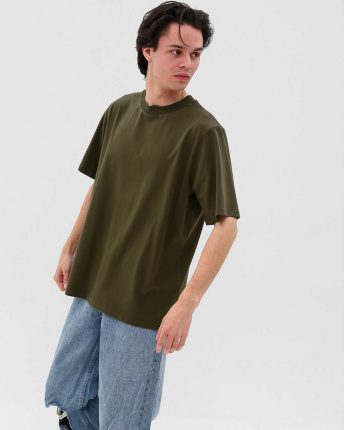 Футболка унисекс базовая oversize Premium CRC FP-133-1 57804, Цвет: Хаки, Размер: XS