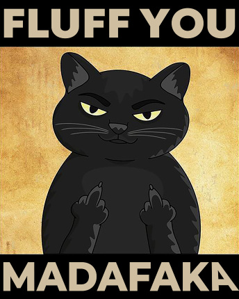 Футболка мужская с принтом  CRC 16044-8 Fluff You 57063, Цвет: Черный, Размер: S, изображение 3