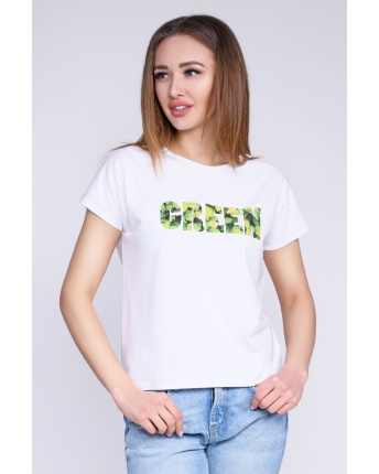 Женская футболкаCRC FK-223-3-0923 57852, Цвет: Белый, Размер: XS