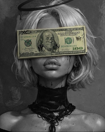 Футболка мужская с принтом  CRC 16049-8 Money Honey 57070, Цвет: Черный, Размер: S, изображение 3