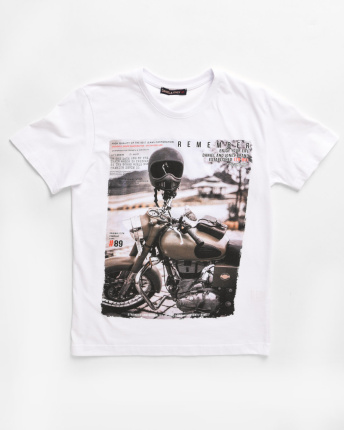 Футболка мужская с принтом CRC FS-148-3 49127, Цвет: Белый, Размер: M