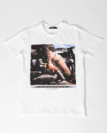 Футболка мужская с принтом CRC FS-149-3 49128, Цвет: Белый, Размер: M