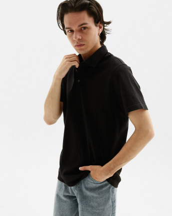 Футболка мужская поло Premium CRC FP-125-8 37385, Цвет: Черный, Размер: XL