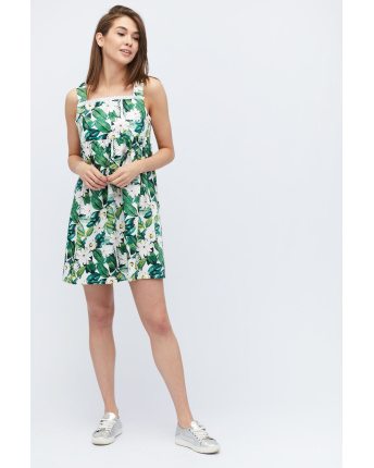 Сарафан з яскравим квітковим принтом 32812, Колір: Зелений, Розмір: XS