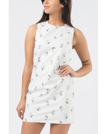 Маленькое белое платье с принтом 33700, Цвет: Белый, Размер: XS