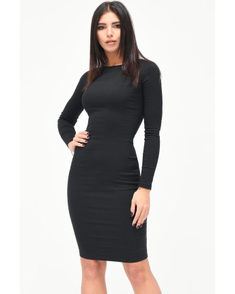 Чорна класична жіноча сукня 34765, Колір: Чорний, Розмір: XS