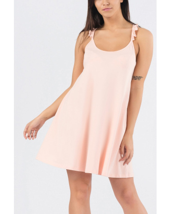 Вільна літня сукня кольору персик 33179, Колір: Персиковий, Розмір: XS