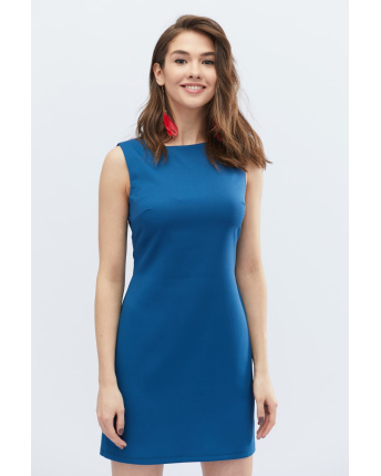 Сукня-футляр з вирізами на спині 32670, Колір: Морська хвиля, Розмір: XS