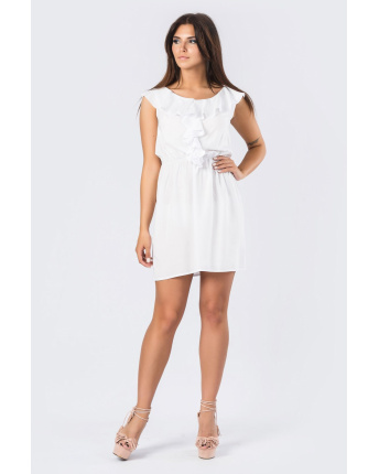 Біла сукня на літо 33854, Колір: Білий, Розмір: M