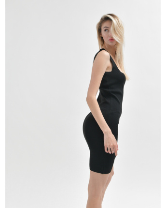 Трикотажна літня сукня 48579, Колір: Чорний, Розмір: S-M