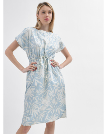 Блакитна сукня міді у стилі сафарі 55990, Колір: Блакитний, Розмір: S