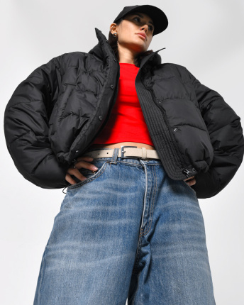 Чорна демісезонна куртка 55452, Колір: Чорний, Розмір: M, зображення 5