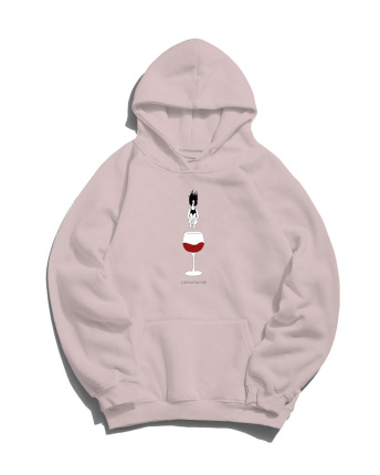 Женский худи с принтом Cannonwine, светло-розовый 42889, Цвет: Светло-розовый, Размер: M