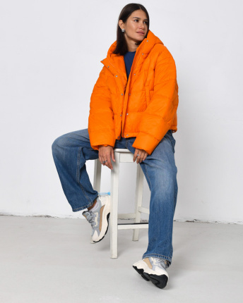 Жіноча демісезонна куртка, колір помаранчевий 53379, Колір: Помаранчевий, Розмір: S, зображення 2