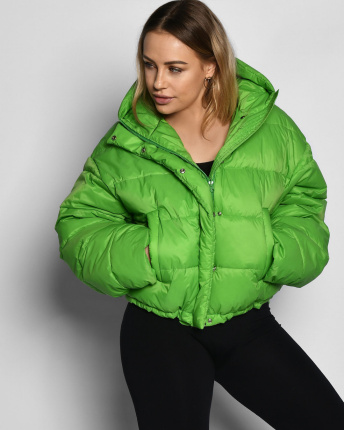 Жіноча демісезонна куртка, колір салат 53380, Колір: Салатовий, Розмір: S