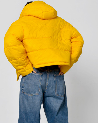 Жіноча демісезонна куртка, колір манго 53382, Колір: Жовтий, Розмір: L, зображення 2