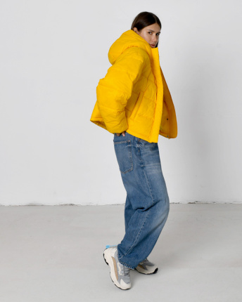 Жіноча демісезонна куртка, колір манго 53382, Колір: Жовтий, Розмір: L, зображення 3