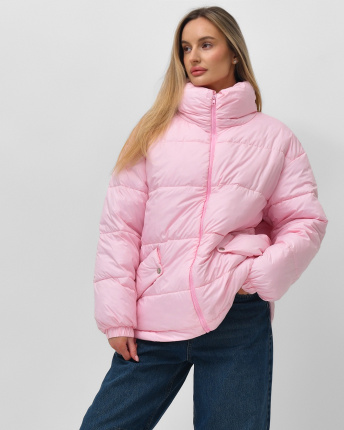 Легка жіноча куртка рожевого кольору 55473, Колір: Рожевий, Розмір: S