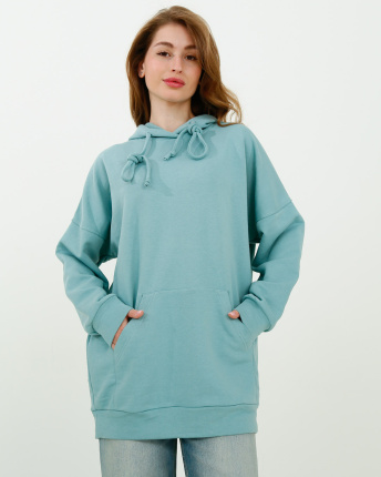 Женское нефритовое худи оверсайз 38161, Цвет: Мята, Размер: XS