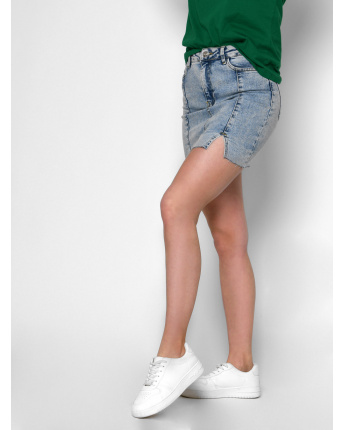 Юбка женская джинсовая мини ZDN -32152-11 58062, Цвет: Голубой, Размер: XS