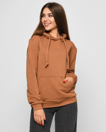 Женский худи цвета кемел 43442, Цвет: Кемел, Размер: XS