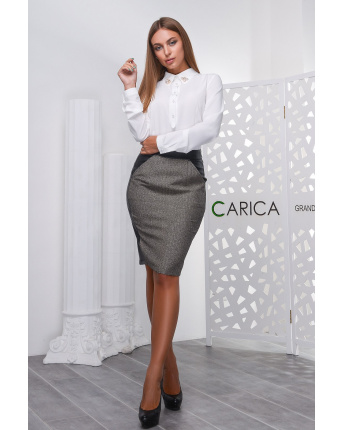 Спідниця жіноча міді Carica UB-3227-21 58086, Колір: Коричневий, Розмір: XS