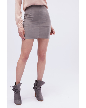 Спідниця жіноча велюрова міні облягаюча Carica UB-3236-29 58095, Колір: Графіт, Розмір: XS