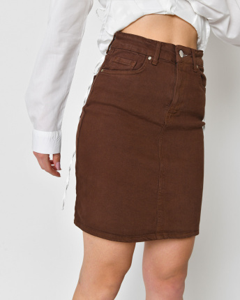 Юбка женская джинсовая мини Rica Rossa 32005-26 58061, Цвет: Коричневый, Размер: M, изображение 4