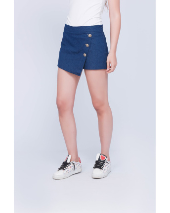 Спідниця-шорти жіноча джинсова Carica UB-3242-2 58123, Колір: Темно-синій, Розмір: XS