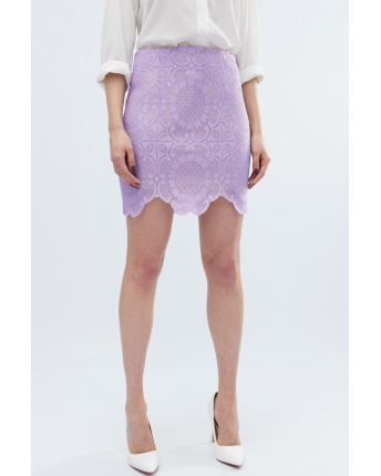Спідниця жіноча ажурна міні Carica UB-3230-23 58089, Колір: Лавандовий, Розмір: XS