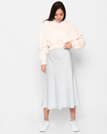 Белая короткая кофта с капюшоном 43307, Цвет: Белый, Размер: S