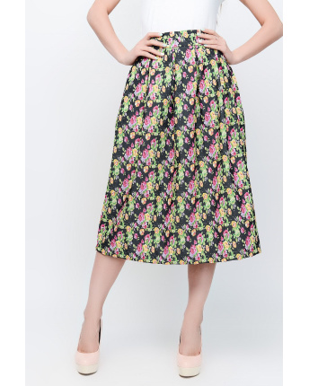 Юбка женская миди расклешенная Carica UB-3201-8 58078, Цвет: Черный, Размер: XS